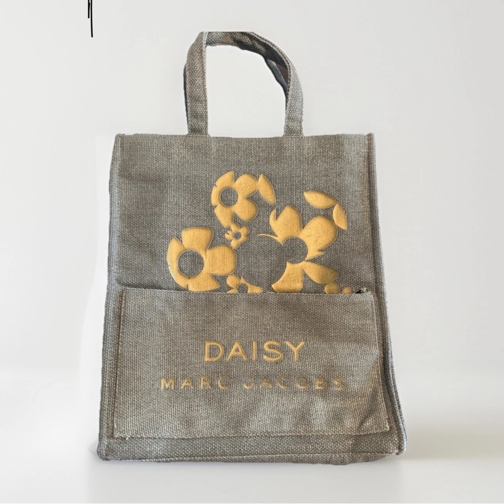 DAISY MARC JACOBS BURLAP HAND BAG 100% COTTON - COLOR: OLIVE GREEN